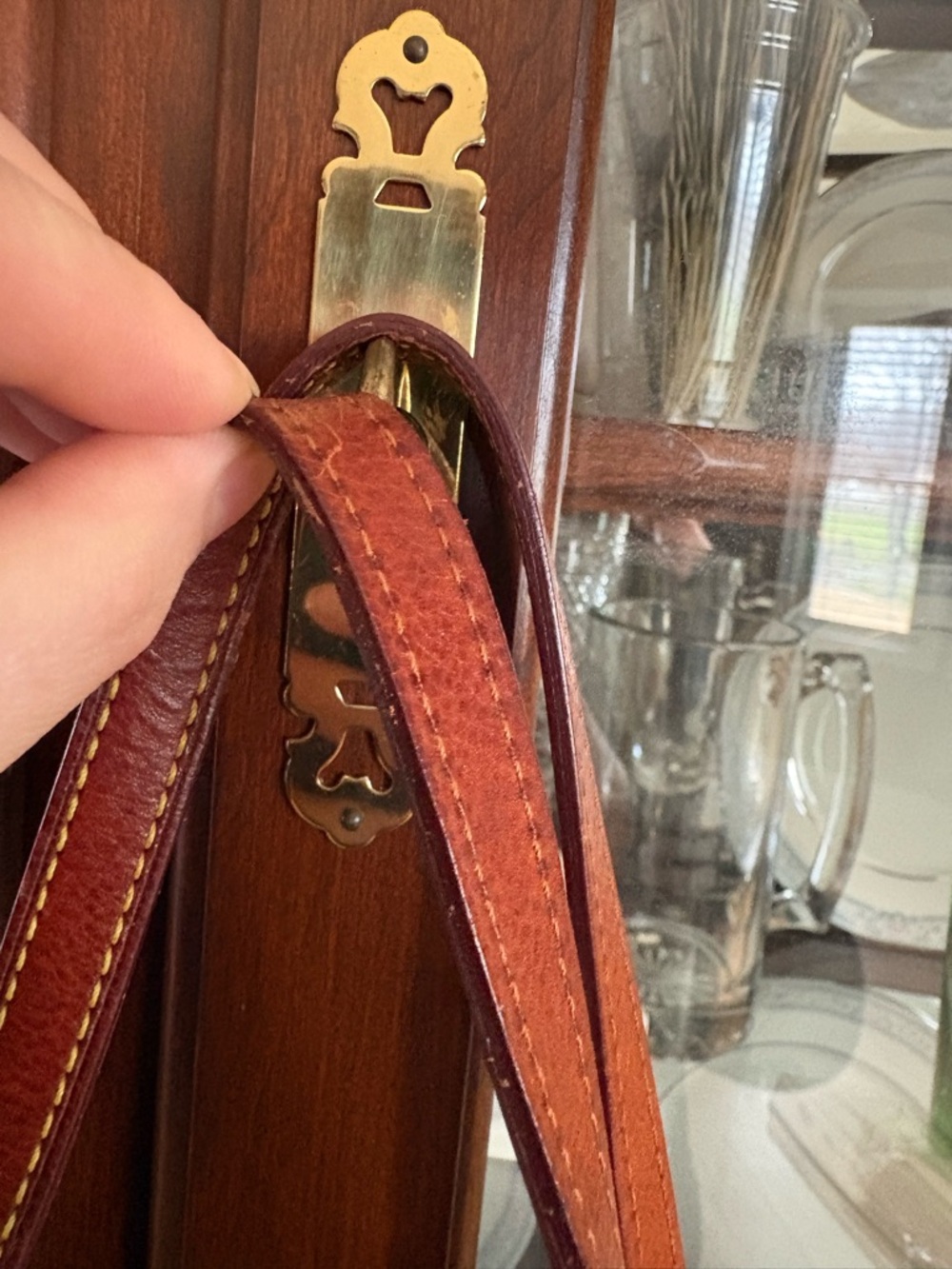 Dooney & Bourke Canvas Victoria Cream Duck Print and Brown Leather Trim - Picture 13 of 14